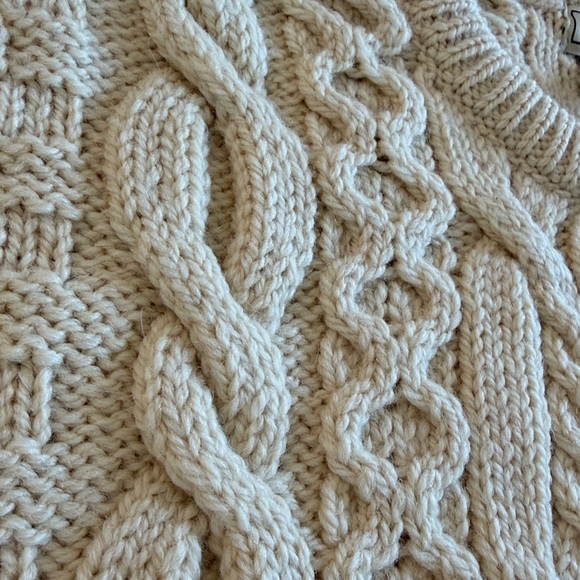 LL Bean Tall Men's XXL Cream 100% Wool Sweater - Picture 3 of 8